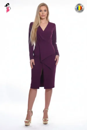 Rochie de ocazie midi mov