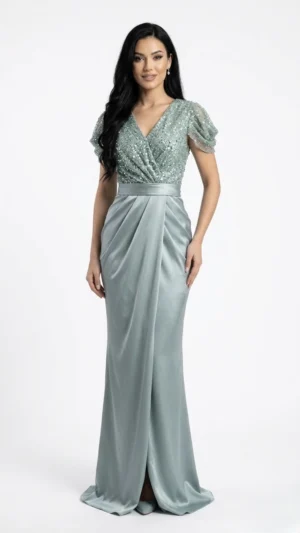 Rochie eleganta din tesatura pretioasa
