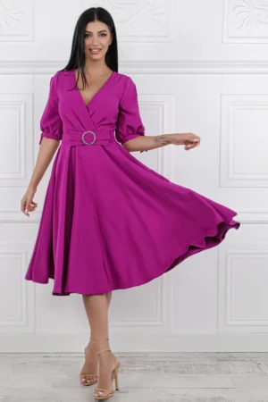 Rochie eleganta in clos de culoare mov