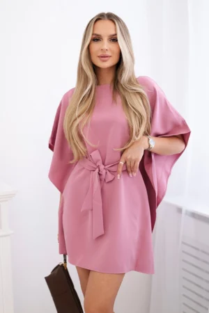 Rochie eleganta roz pudrat cu ma...