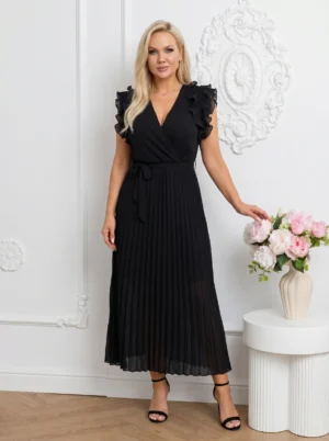 Rochie lunga eleganta neagra cu ...
