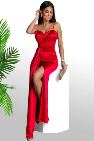 Rochie lunga satinata