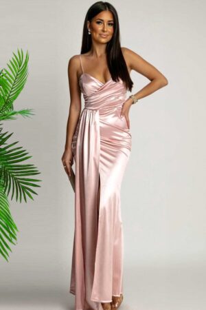 Rochie lunga satinata