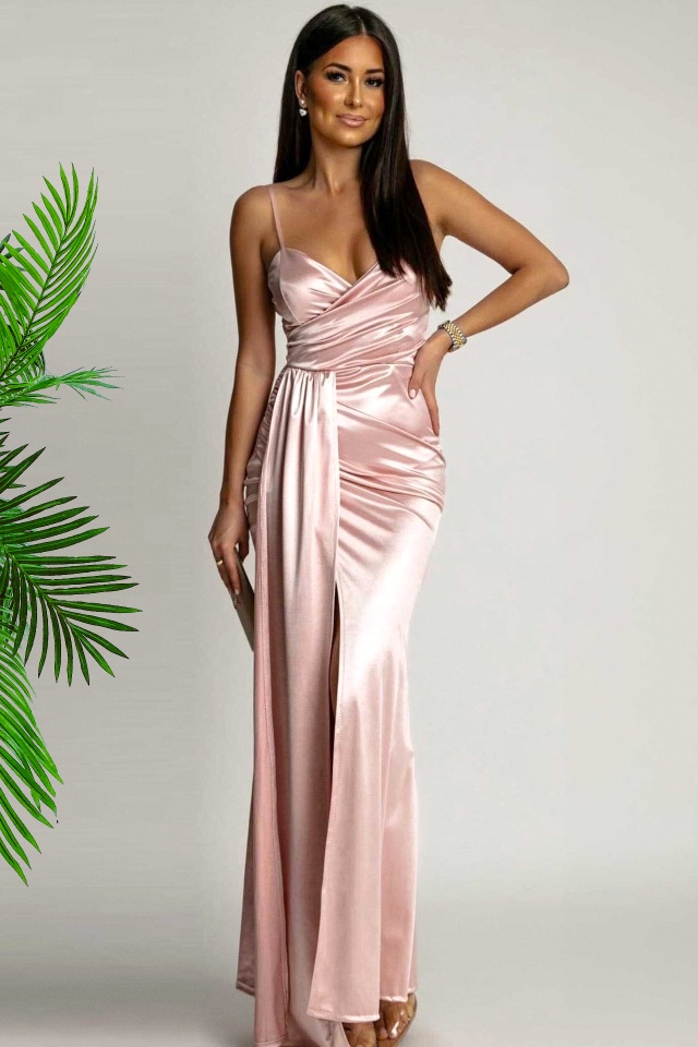 Rochie lunga satinata