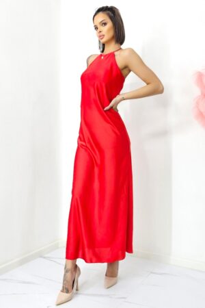 Rochie lunga satinata Priscilla