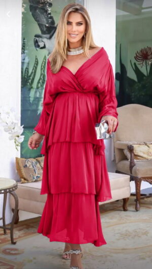Rochie lunga suprapusa din matase