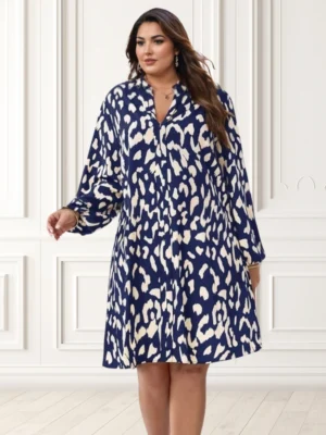 Rochie marime mare bleumarin cu ...