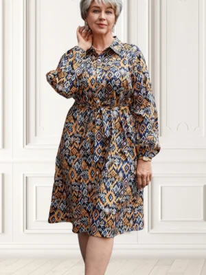 Rochie marime mare cu imprimeu g...
