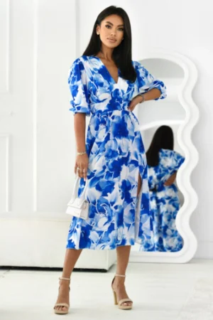 Rochie midi cu imprimeu floral a...