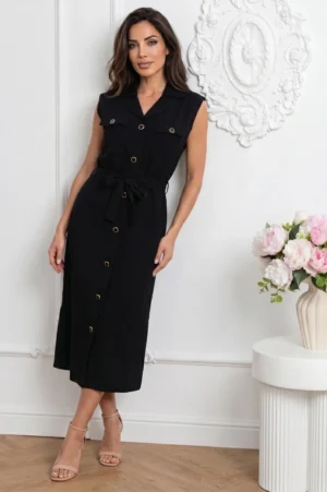 Rochie midi din bumbac tip camas...
