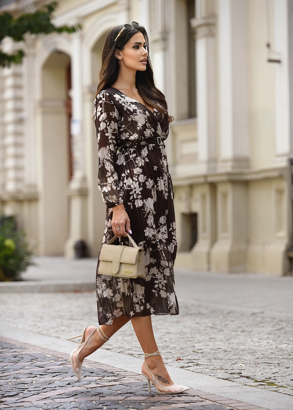 Rochie midi eleganta cu imprimeu... - imagine 2