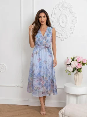 Rochie midi eleganta din tencel ...