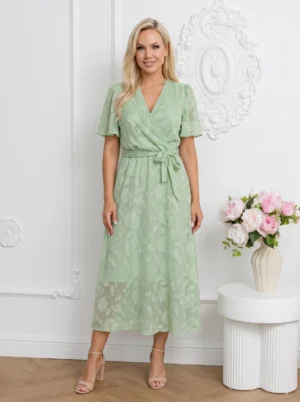 Rochie midi eleganta verde menta...