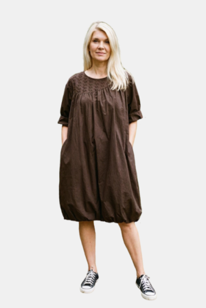 Rochie midi gogosar cu dantela