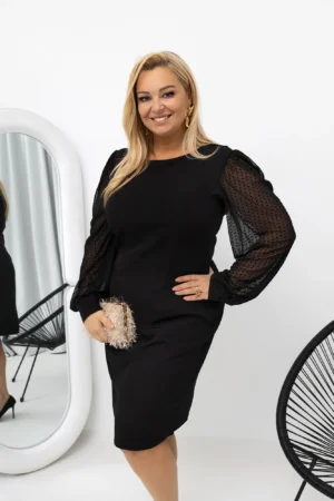 Rochie neagra marime mare elegan...