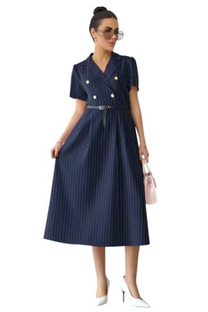cu imprimeu pinstripe si curea