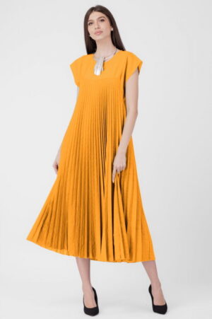 Rochie plisata  A-line lunga