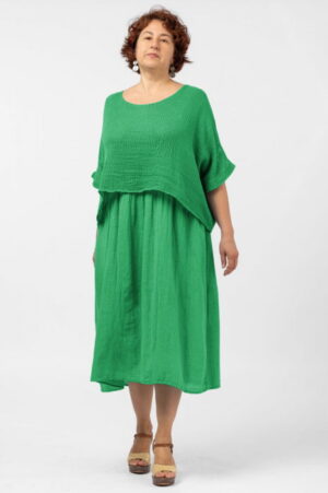 Rochie suprapusa cu bluza plasa