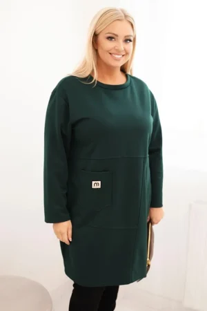 Rochie verde marime mare cu croi...