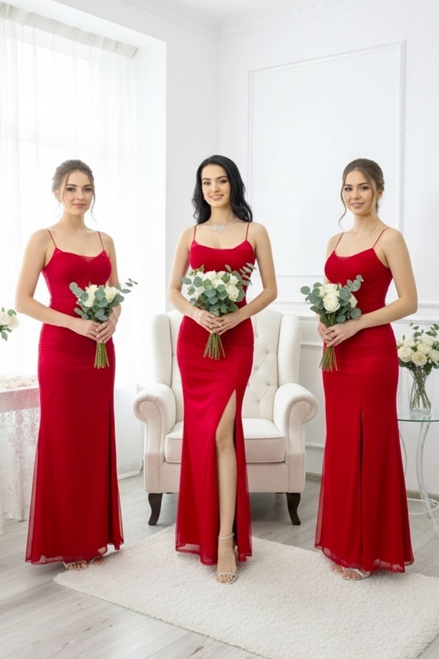 Set 3x Rochie lunga satinata MaryVelle