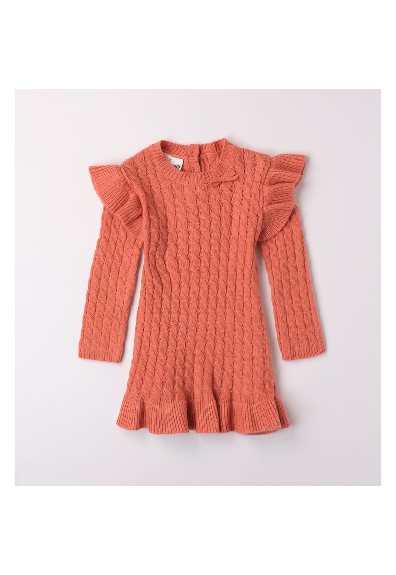 Rochie din tricot pentru fetite - I Portocaliu - Portocaliu