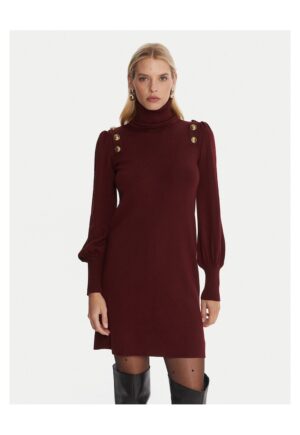 Rochie tricotata de dama  bordo - fabricata din material de calitate