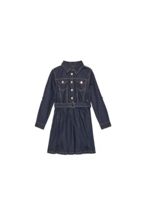 Rochie din denim cu o curea in talie