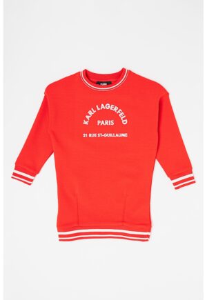 Rochie mini cu imprimeu logo - Rosu