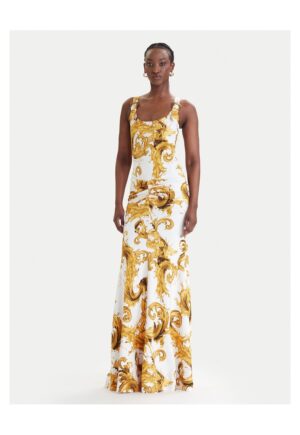 Rochie de zi  bumbac - alb galben - Alb/Galben