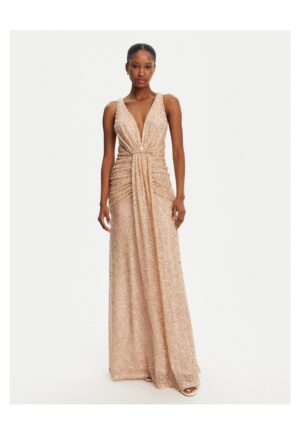 Rochie de seara de dama  aurie