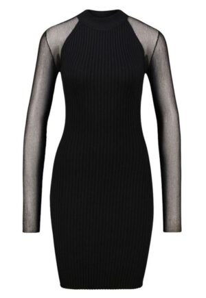 Rochie bodycon Stasie cu maneci din plasa -