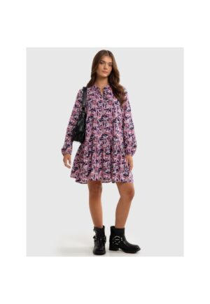Rochie mini larga Poluna - Roz