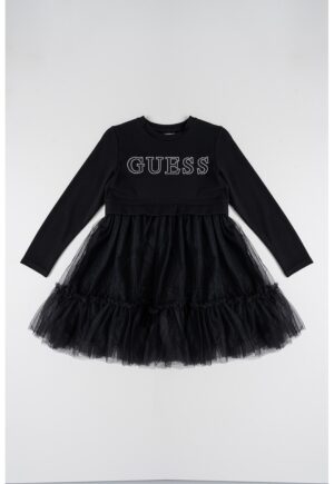 Rochie cu terminatie cu tul - Negru
