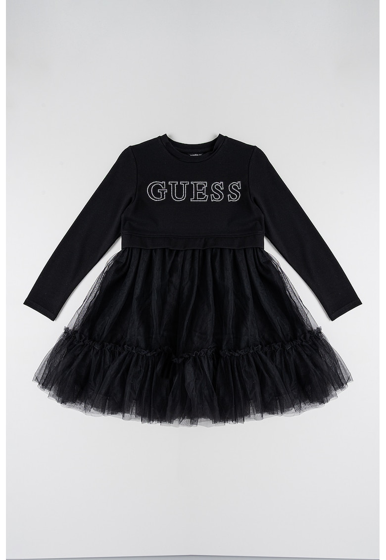 Rochie cu terminatie cu tul - Negru