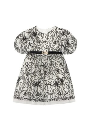 Rochie fete -  Ecru/Negru