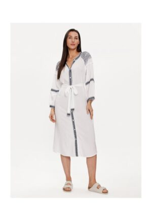 Rochie dama -  303700799 - Viscoza - Alb - Alb