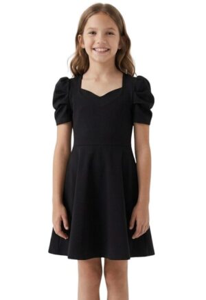 Rochie fete -  Vesper - Poliester - Elegant - Scurta - Negru 122/128