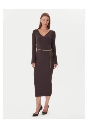 Rochie tricotata de dama  maro - tricot
