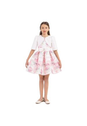 Rochita Inflorata Fetite -  - Eleganta - cu Bolero - 33248 - Roz