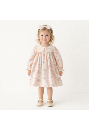 Rochie Roz Fetite cu Floricele Eliza