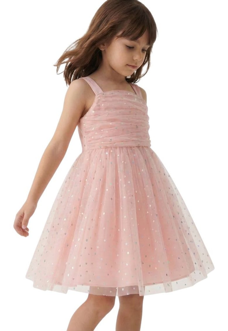 Rochie fete - Rina - Tul - Elegant - Roz - Roz