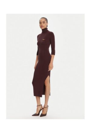 Rochie tricotata de dama  visiniu