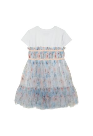 Rochie fete -  din bumbac - Multicolor