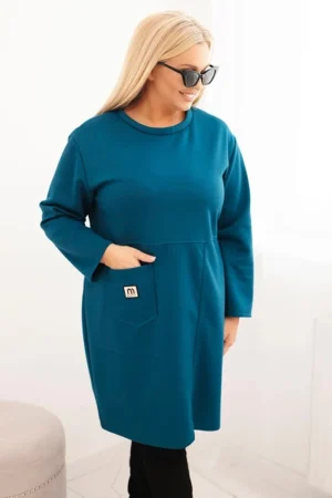 Rochie albastra marime mare cu c...