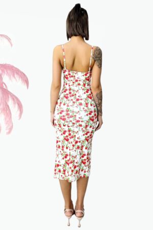 cu dantela si imprimeu floral cu dantela si imprimeu floral