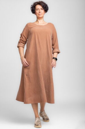 Rochie lunga din catifea reiata