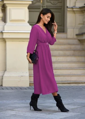 rochie-eleganta-mov-cu-decolteu-petrecut-si-curea-in-talie-2