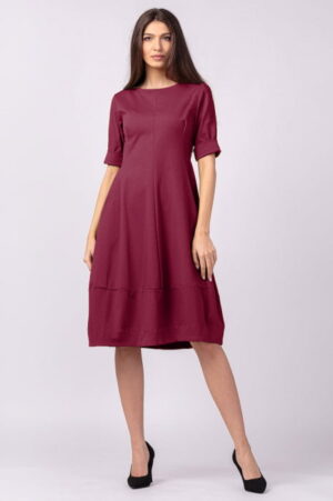 Rochie lalea cambrata din jerseu punto milano