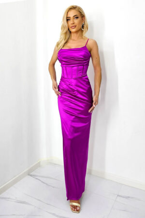 Rochie lunga cu corset