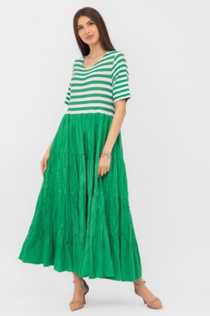 Rochie lunga din doua materiale